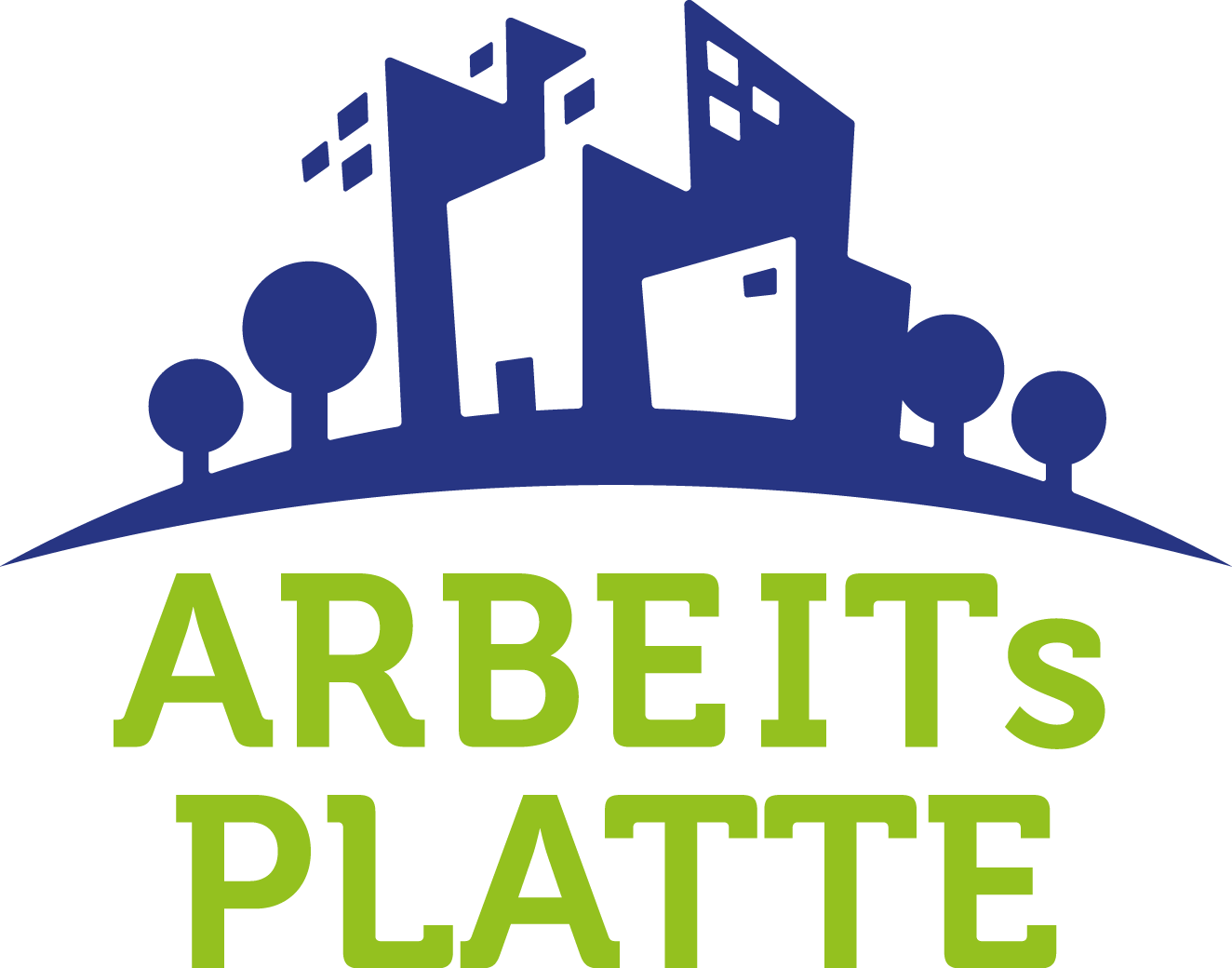 ARBEITsPLATTE_Logo_blau_grün_HG_transparent