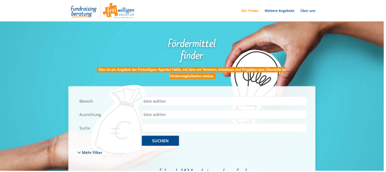 Fördermittelfinder - Datenbank der Fundraisingberatung